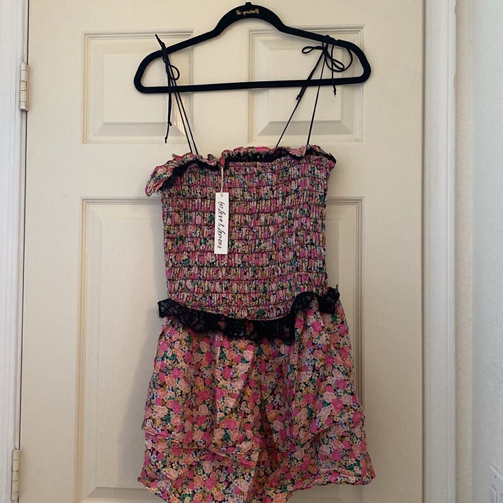 NWT For Love & Lemons Juanita Mini Dress
